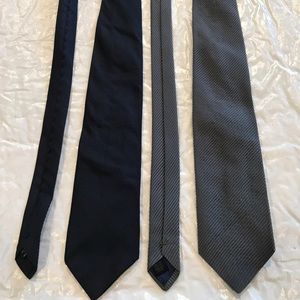 DAVIDE TIES; Navy Blue and Gray